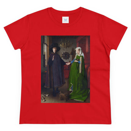 Arnolfini Portrait by Jan Van Eyck Women's Midweight Cotton Tee