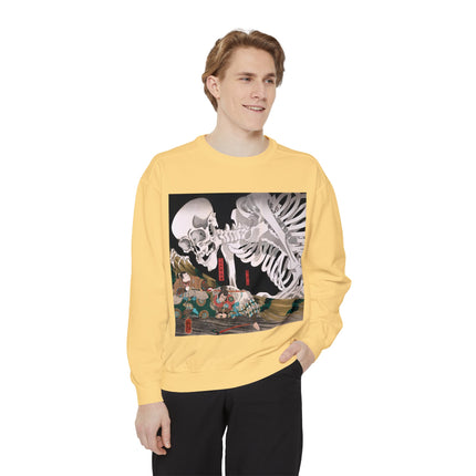 Mitsukuni Defying the Skeleton Spectre by Utagawa Kuniyoshi Garment-Dyed Sweatshirt