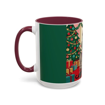 🖤🔥 The Lady Of The Christmas Hearth Colorful Mug – Art Deco Holiday Elegance