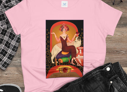 January & Garnet (from the Gem Series) by Sofia Chiostri Women's Midweight Cotton Tee