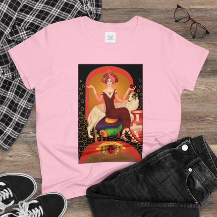 January & Garnet (from the Gem Series) by Sofia Chiostri Women's Midweight Cotton Tee