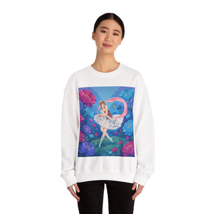 🦋🌸 The Butterfly Garden Ballet Crewneck Sweatshirt – Art Deco Floral Whimsy