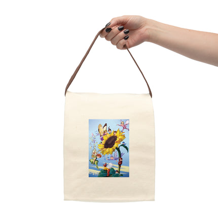 Sunflower Fairies by Margaret Tarrant Canvas Lunch Bag With Strap