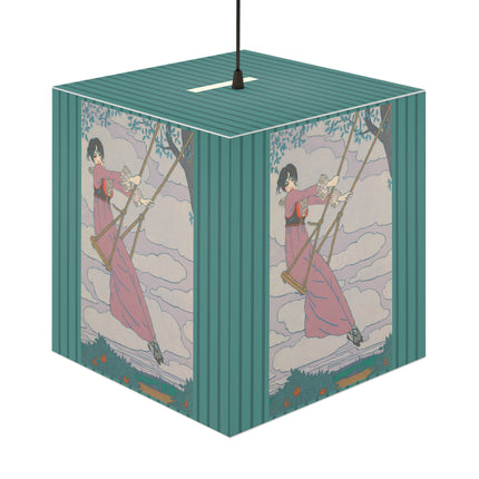 La balançoire by Georges Lepape Light Cube Lamp