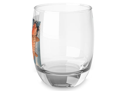 Carp Swimming up a Waterfall by Yashima Gakutei Whiskey Glass