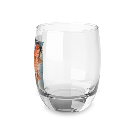 Carp Swimming up a Waterfall by Yashima Gakutei Whiskey Glass