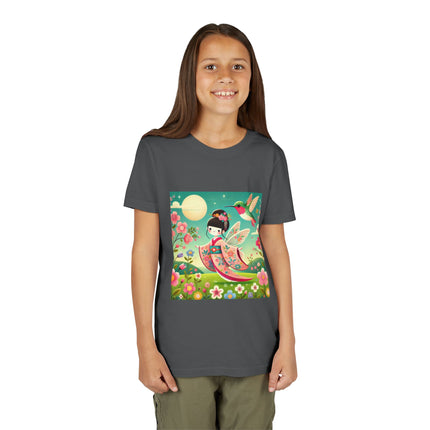 Geisha Fairy and the Hummingbird Blossom Youth Short Sleeve Tee