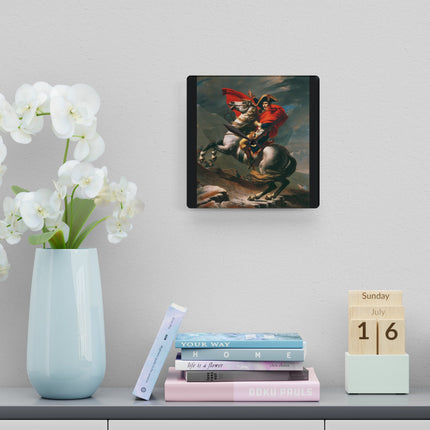 Napoleon Crossing the Alps by Jacques-Louis David Acrylic Wall Clock, Round and Square