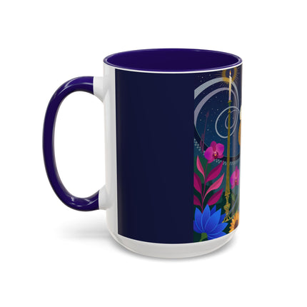 The Lady Of The Starlit Candles Colorful Mugs – Art Deco Theatrical Romance