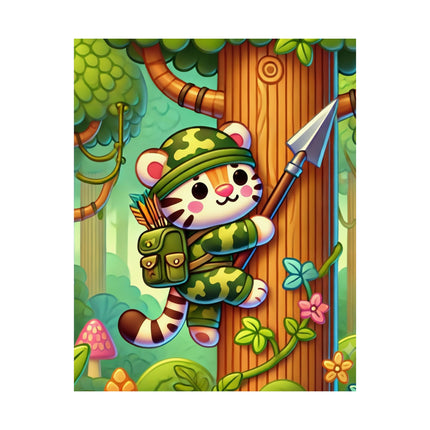 🐅🌿 Stealthy Stripes Matte Vertical Poster – Jungle Adventure & Fearless Spirit