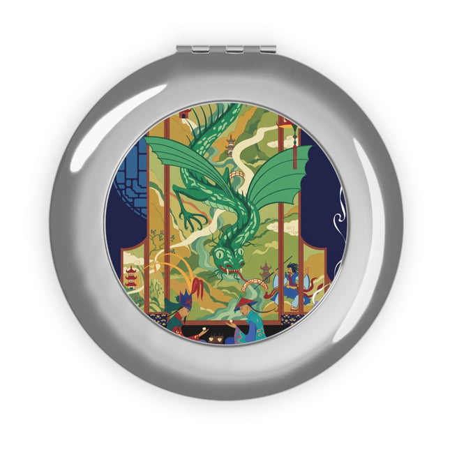 Celestial Dragon Gathering Compact Mirror – Mythic Majesty & Timeless Tradition