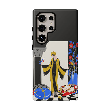 Art Deco Flapper in Yellow Robe Phone Case – Elegant Glamour & Exotic Charm