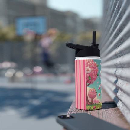 Sakura Sentinel Stainless Steel Water Bottle, Standard Lid