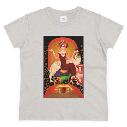 January & Garnet (from the Gem Series) by Sofia Chiostri Women's Midweight Cotton Tee
