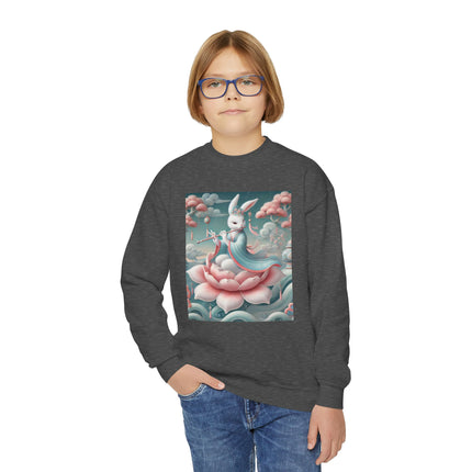 Lotus Garden Melody Youth Crewneck Sweatshirt – Serenity, Harmony & Dreamlike Beauty