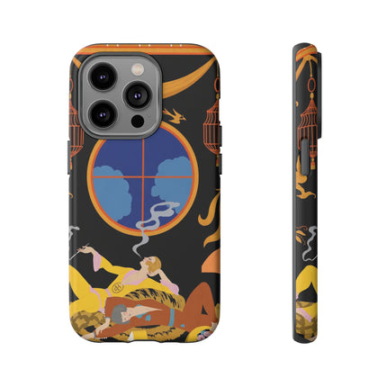 Art Deco Lounge Phone Case – Opulent Smoke & Timeless Glamour