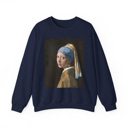 Girl with a Pearl Earring by Johannes Vermeer Heavy Blend™ Crewneck Sweatshirt