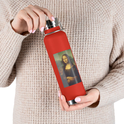 Mona Lisa by Leonardo da Vinci Copper Vacuum Insulated Bottle, 22oz