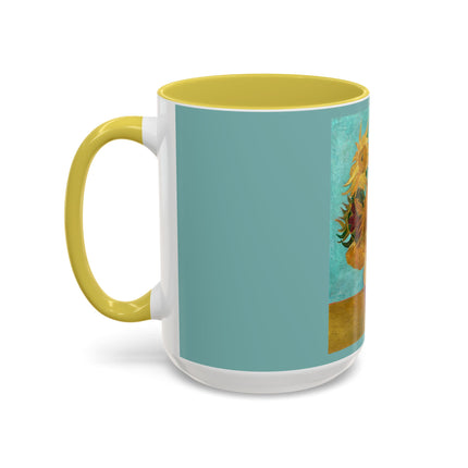 Vase with Twelve Sunflowers by Vincent van Gogh Colorful Mugs (11oz, 15oz)
