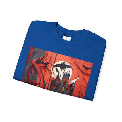 Halloween Night Scene Unisex Heavy Blend™ Crewneck Sweatshirt