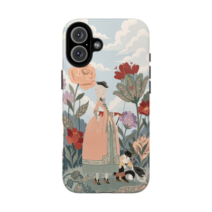 🌹🐈 The Lady And Puss In Boots Phone Case – Art Deco Floral Whimsy
