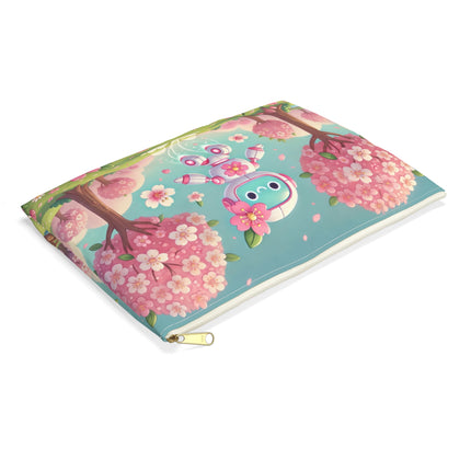 Sakura Sentinel Accessory Pouch – Robot Fairy & Blossom Magic