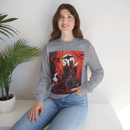 Halloween Night Scene Unisex Heavy Blend™ Crewneck Sweatshirt
