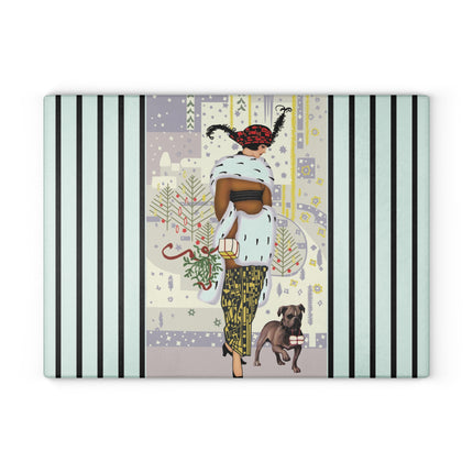 Wrapped in Elegance Glass Cutting Board