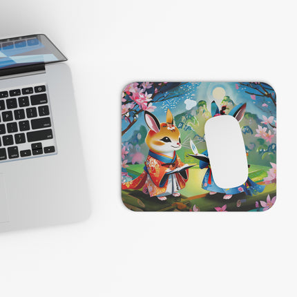 Fairy Animals Writing Wishes Mouse Pad, Rectangle
