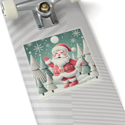 Santa's Joyful Night Kiss-Cut Stickers (4 Sizes)