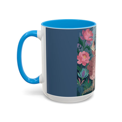 The Ladies And The Enchanted Macaw Colorful Mugs – Art Deco Botanical Elegance