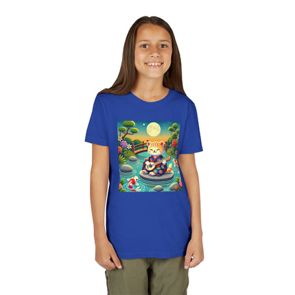Melodic Kitten by the Koi Pond Youth Short Sleeve Tee