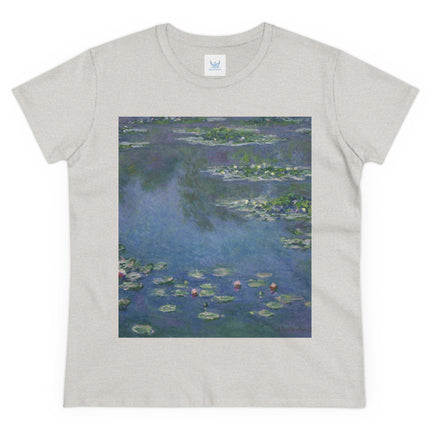 Water Lilies by Claude Monet Women's Midweight Cotton Tee