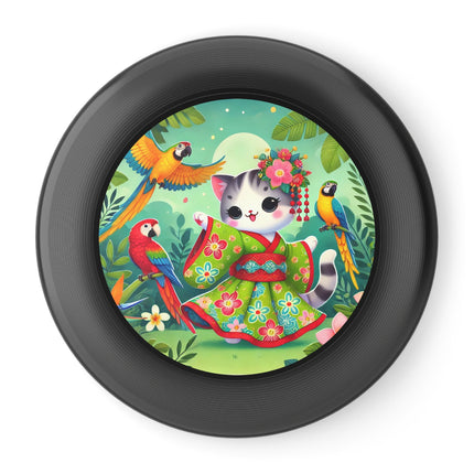 Parrot Dance of the Geisha Kitten Wham-O Frisbee – Tropical Twirls & Vibrant Vibes