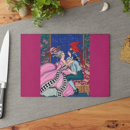 The Jealous Parrot by George Barbier Glass Cutting Board