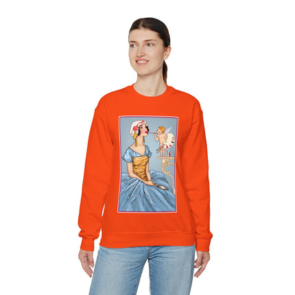 The Enchanting Painter: A Fairy's Artistic Touch Heavy Blend™ Crewneck Sweatshirt