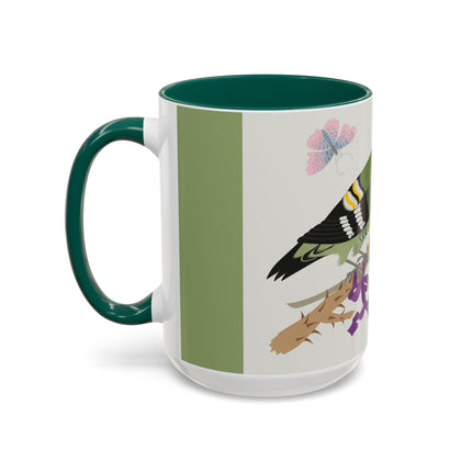 Woodpecker & Rose Colorful Mugs – Vibrant Spring & Bold Beauty