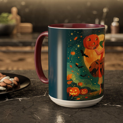 🦇🎃 The Witch Of Batwing Pumpkin Hollow Colorful Mug – Moonlit Halloween Charm