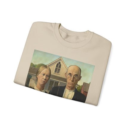 American Gothic by Grant Wood Heavy Blend™ Crewneck Sweatshirt