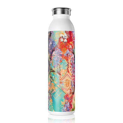 Golden Wisteria Symphony Slim Water Bottle