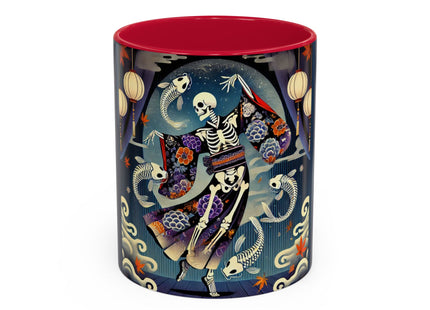 Skeleton Kabuki Performer Colorful Mugs (11oz, 15oz)