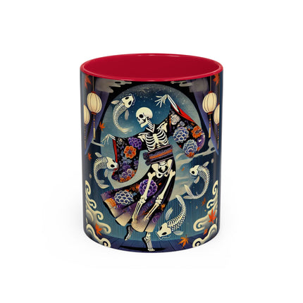 Skeleton Kabuki Performer Colorful Mugs (11oz, 15oz)