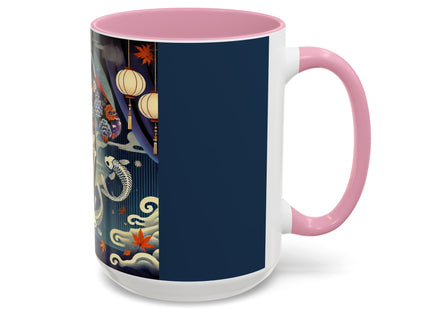 Skeleton Kabuki Performer Colorful Mugs (11oz, 15oz)
