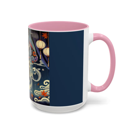 Skeleton Kabuki Performer Colorful Mugs (11oz, 15oz)