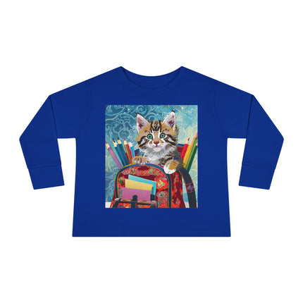 Whiskered Wanderings Toddler Long Sleeve Tee