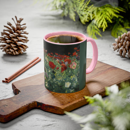 A Study of Poppies for Carnation, Lily, Lily, Rose by John Singer Sargent Colorful Mugs (11oz, 15oz)