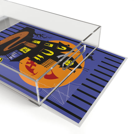 Halloween Night at the Haunted House Acrylic Serving Tray