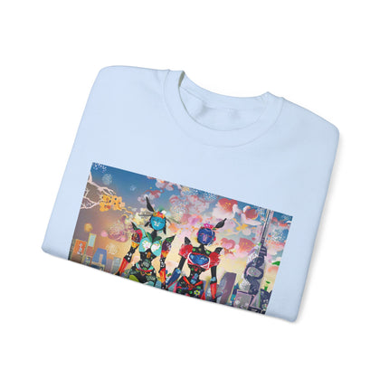 Cyber Punk Robot Models Unisex Heavy Blend™ Crewneck Sweatshirt