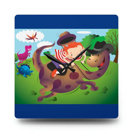 Rip-Roaring Fun Acrylic Wall Clock, Round and Square