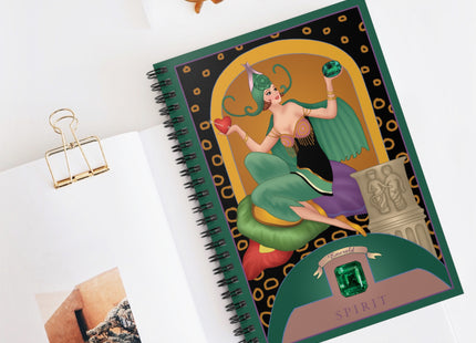 May & Emerald (from the Gem Series) by Sofia Chiostri Spiral Notebook - Ruled Line